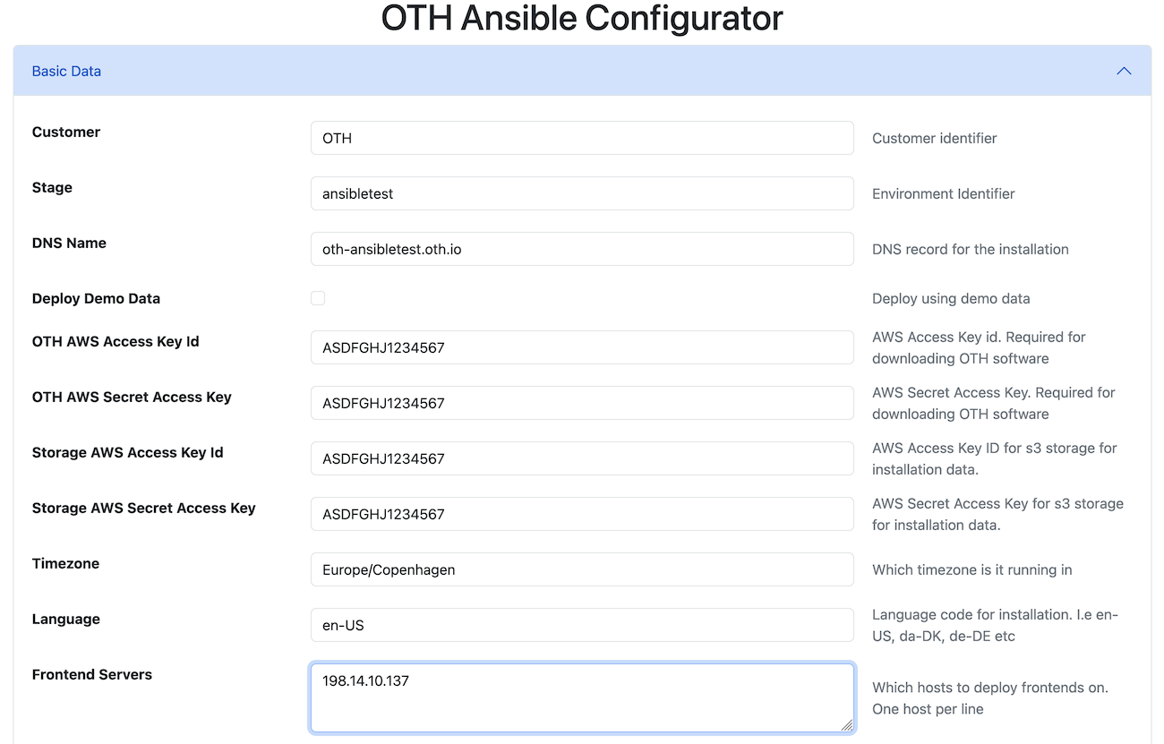 Ansible Configuration Generator